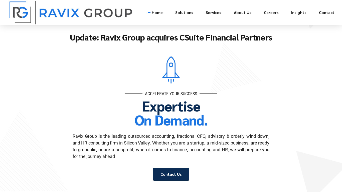 Ravix Group Landing page