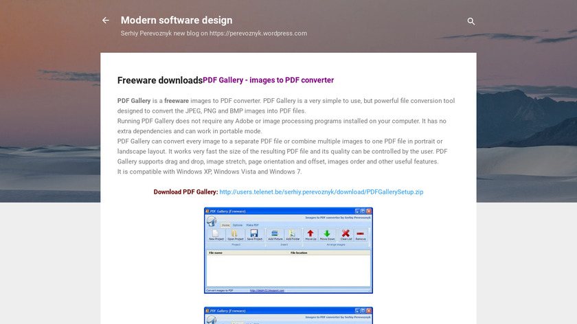 PDF Gallery Landing Page