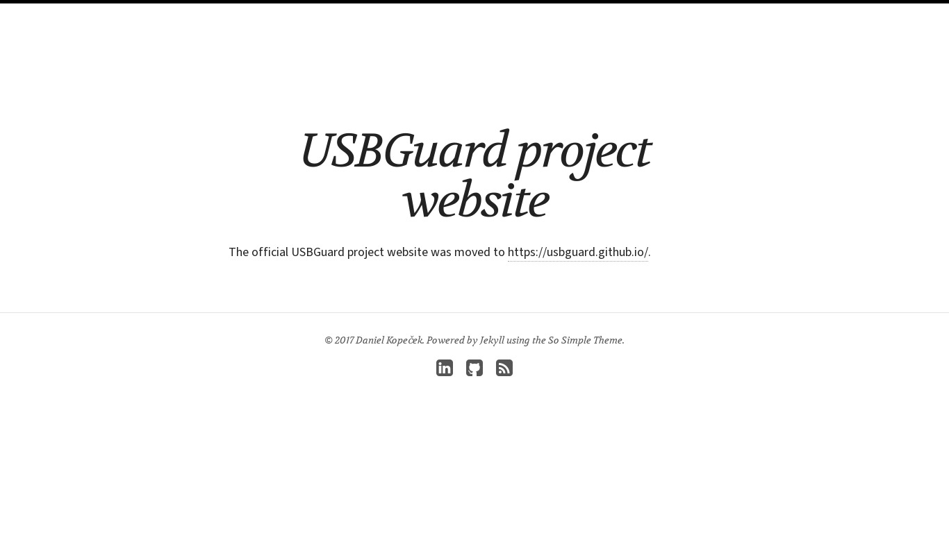 USBGuard Landing page