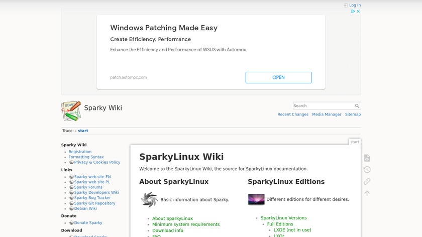 SparkyLinux Landing Page