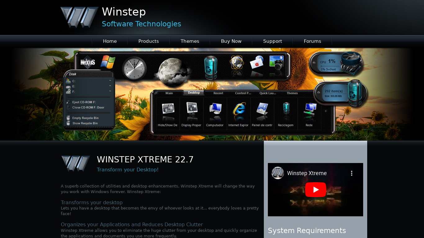 Winstep Xtreme Landing page