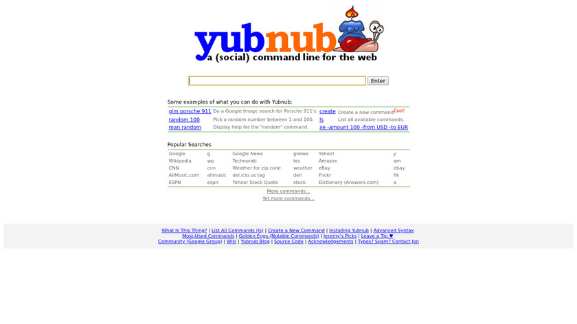 YubNub Landing Page
