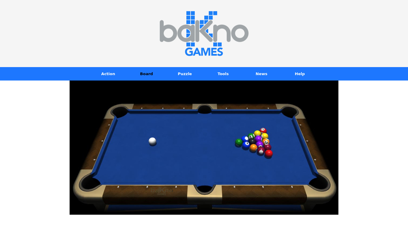 Billiards by baKno Landing page