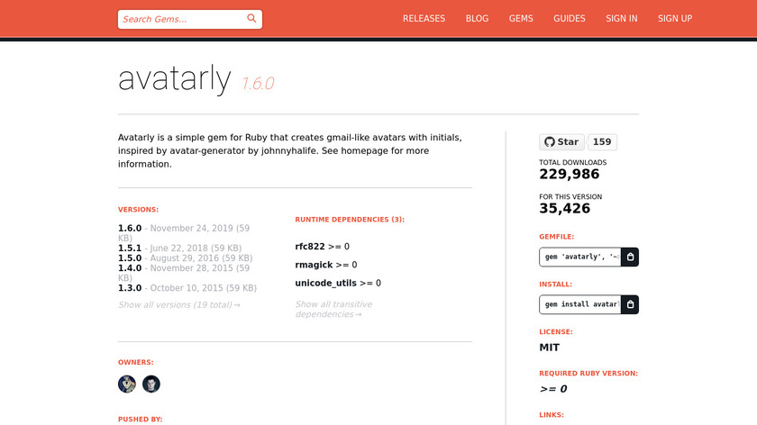 Avatarly Landing Page