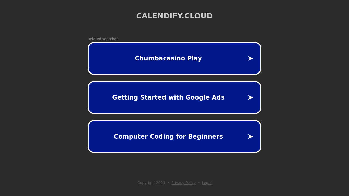 Calendify.cloud Landing page