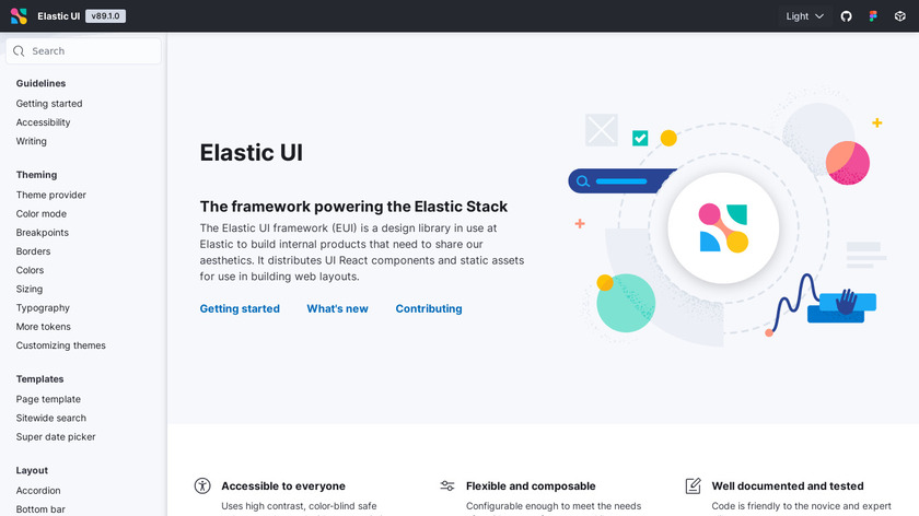 Elastic UI Landing Page