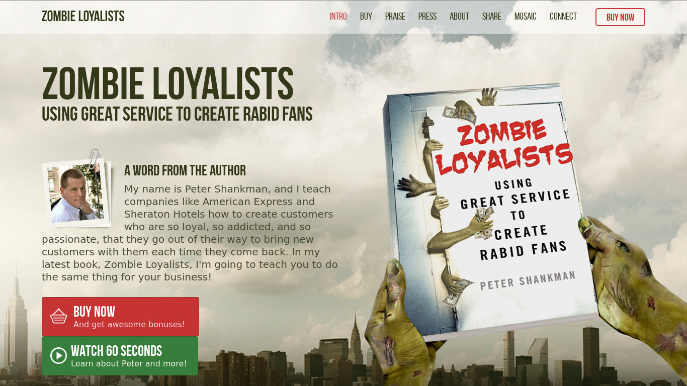 Zombie Loyalists Landing page