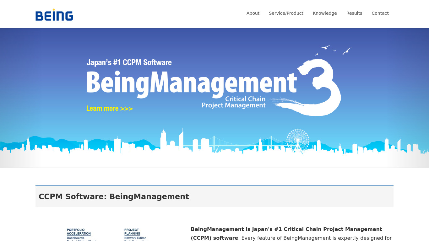 BeingManagement Landing page