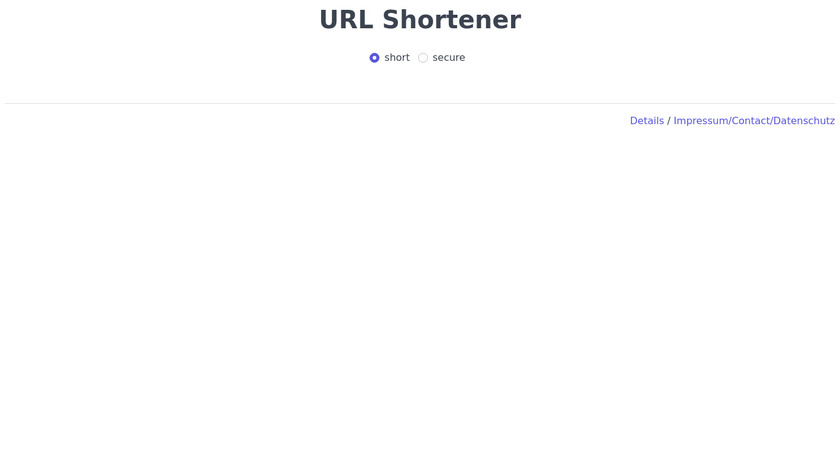 Anonymous URL Shortener Landing Page