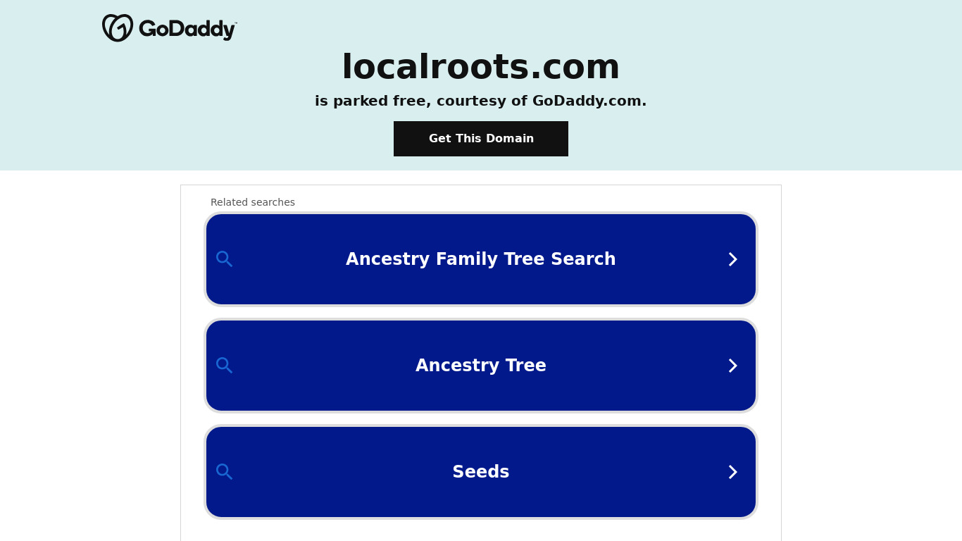 Local Roots Landing page