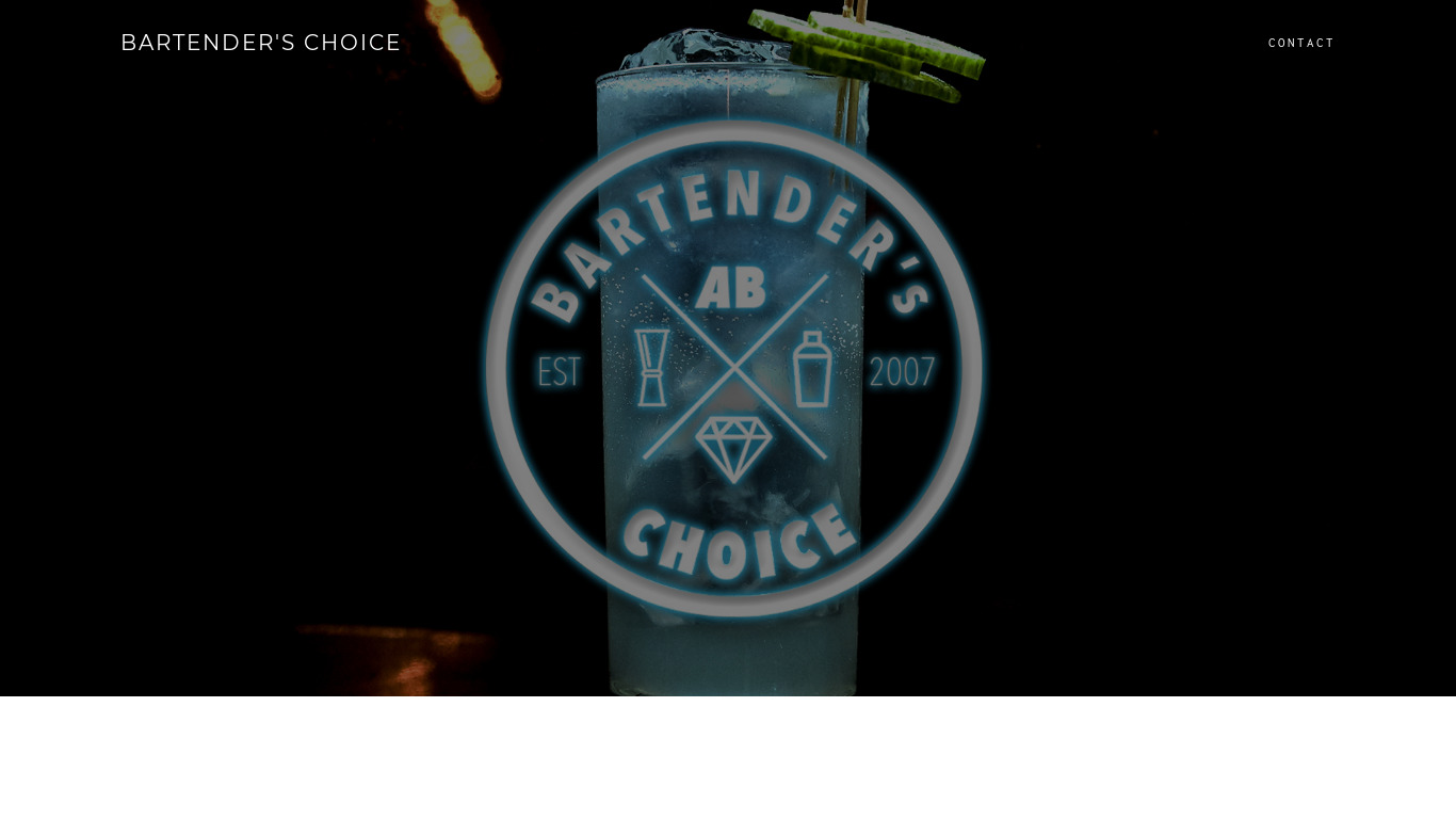 Bartender's Choice Vol. Landing page