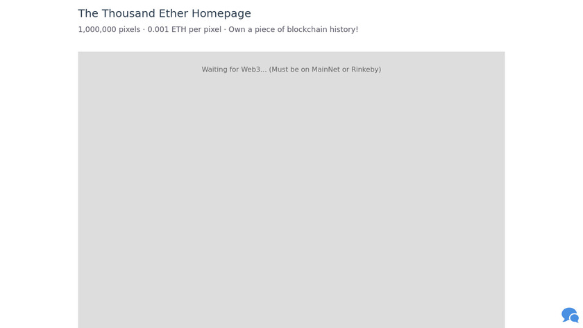 The Thousand Ether Homepage Landing Page