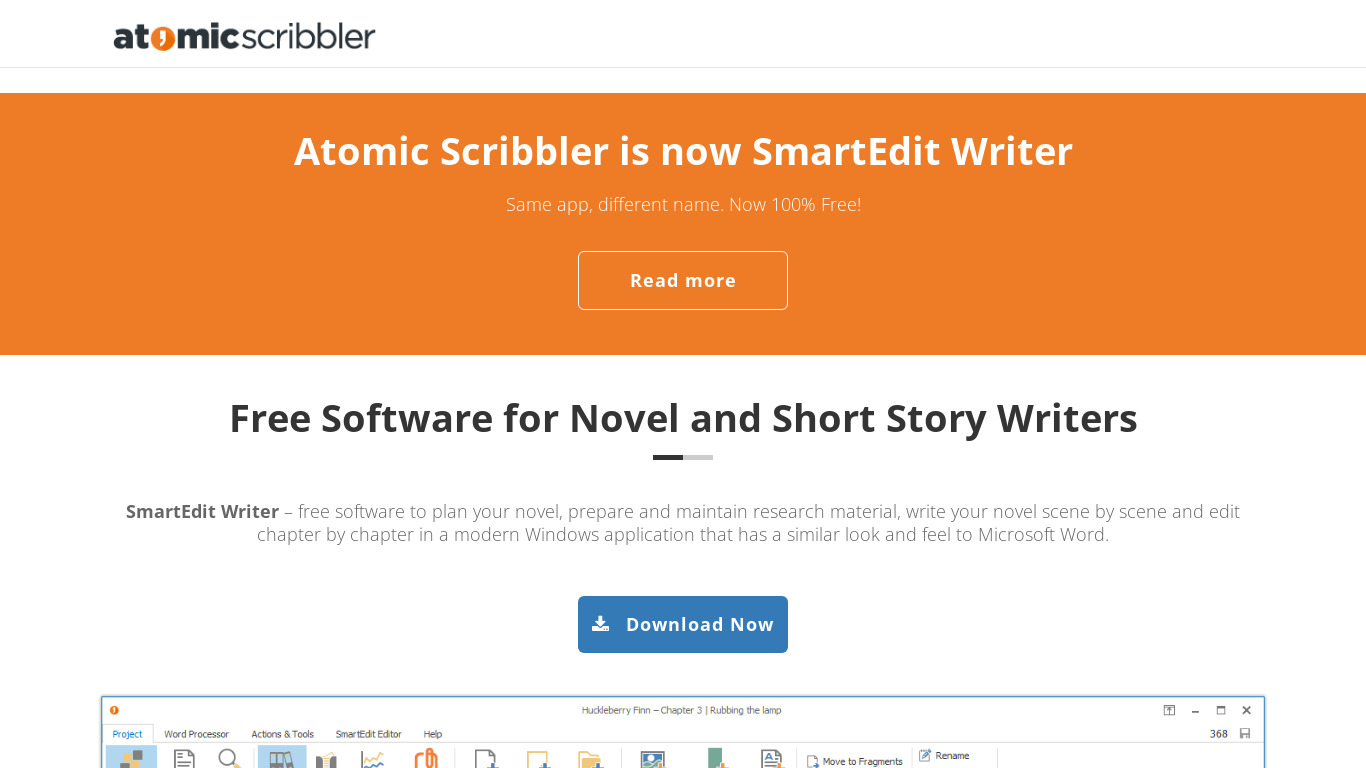 Atomic Scribbler Landing page