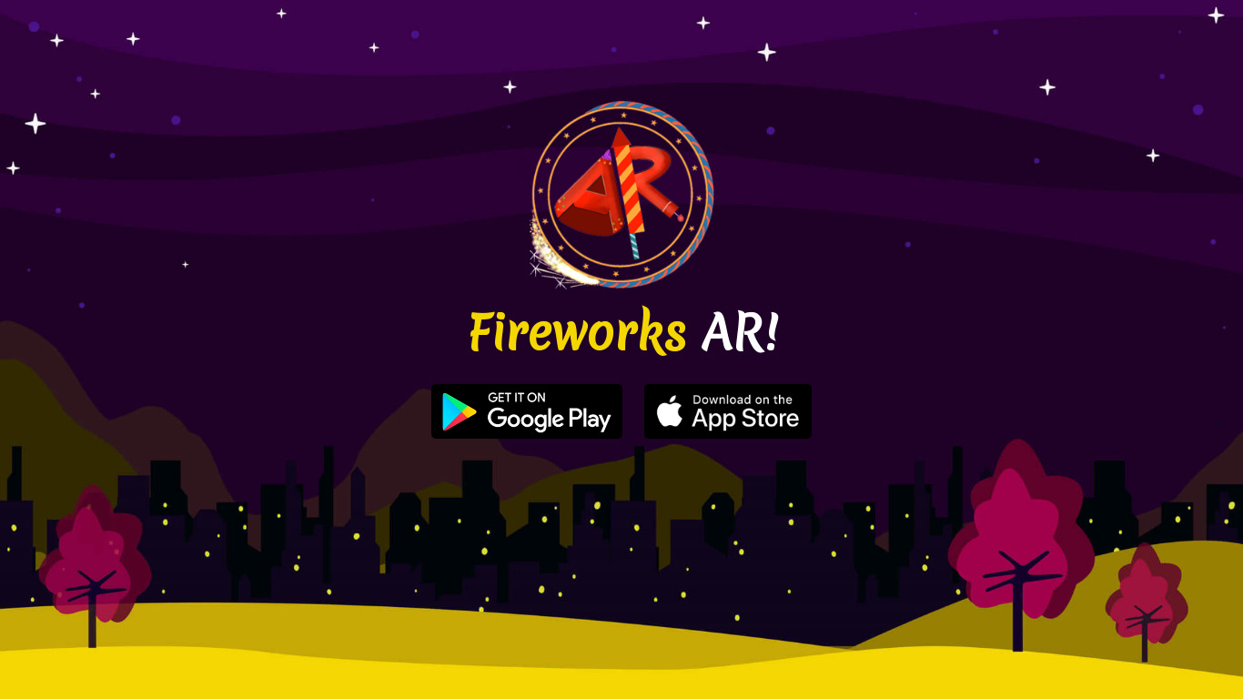 Fireworks AR: Christmas Edition Landing page