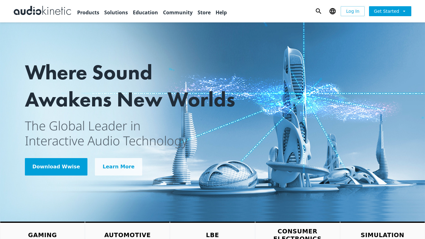 Wwise Landing page