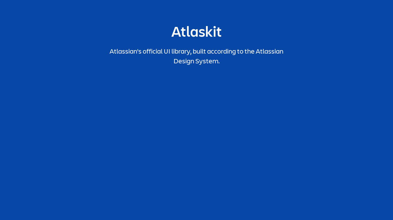 Atlaskit Landing page