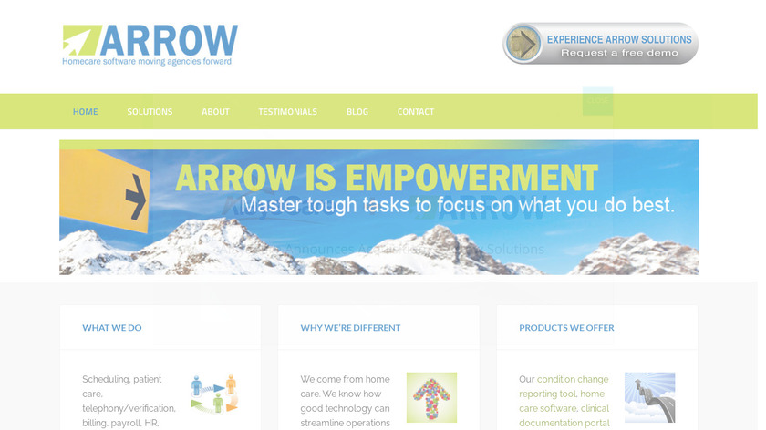ARROW System Landing Page
