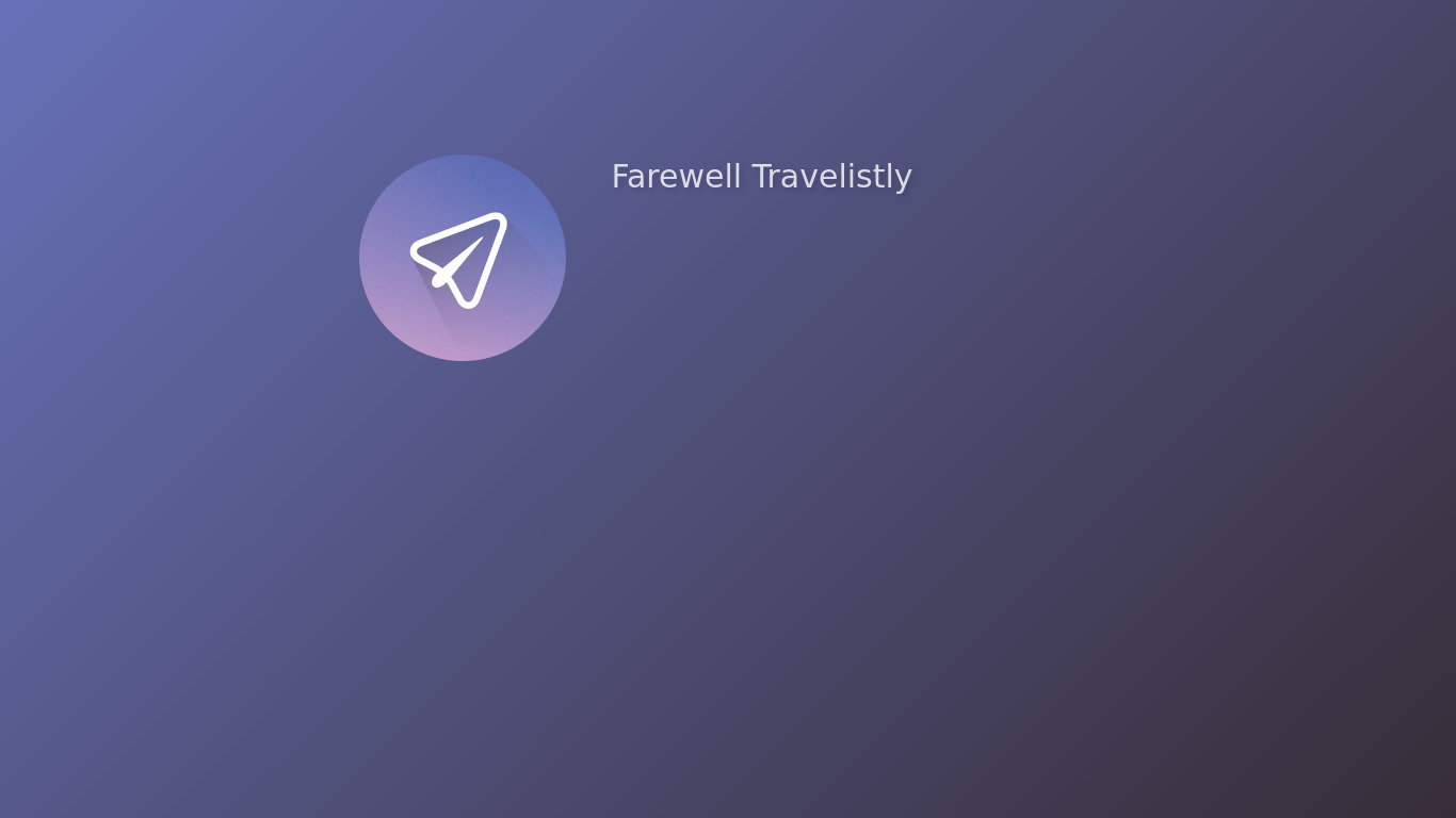 Travelistly for Android Landing page