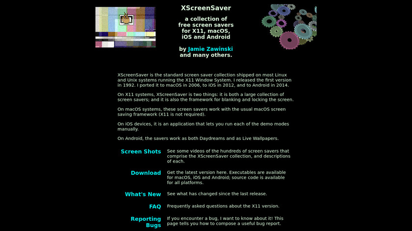 XScreenSaver Landing Page