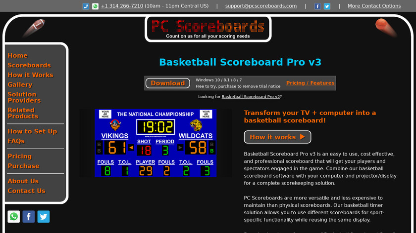 Basketball Scoreboard Pro Landing Page