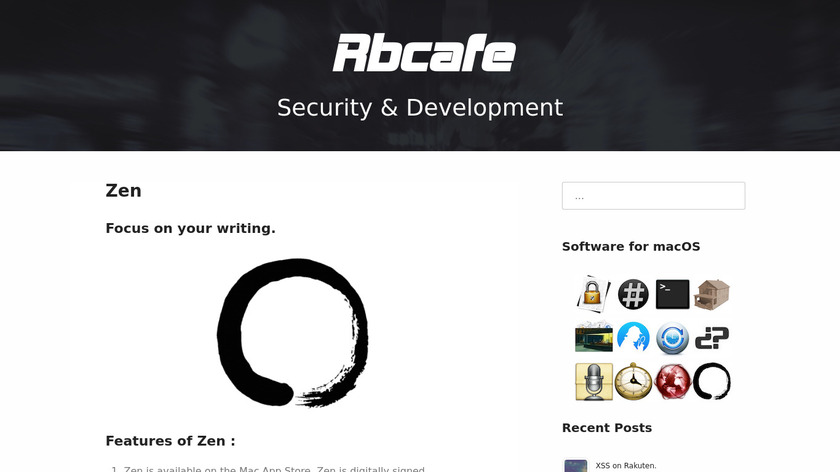 Rbcafe Zen Landing Page