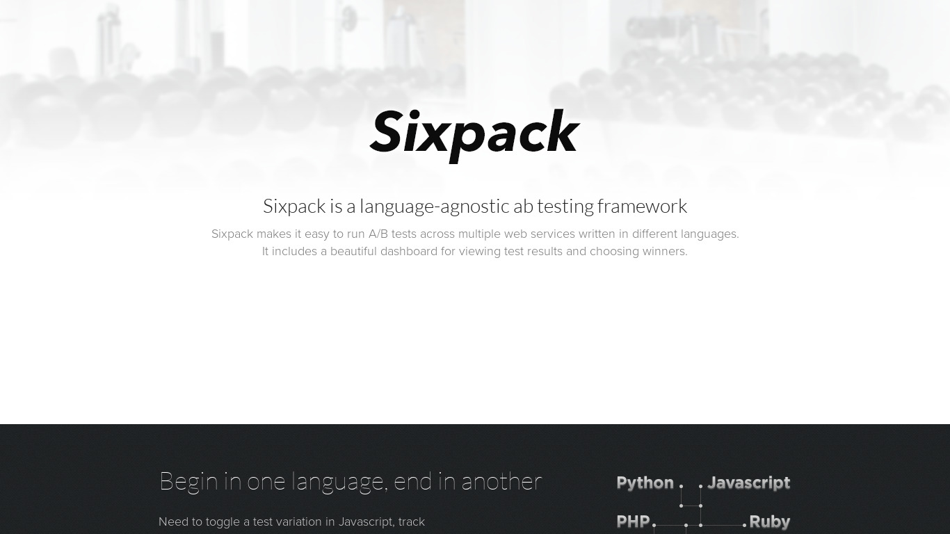 SixPack Landing page