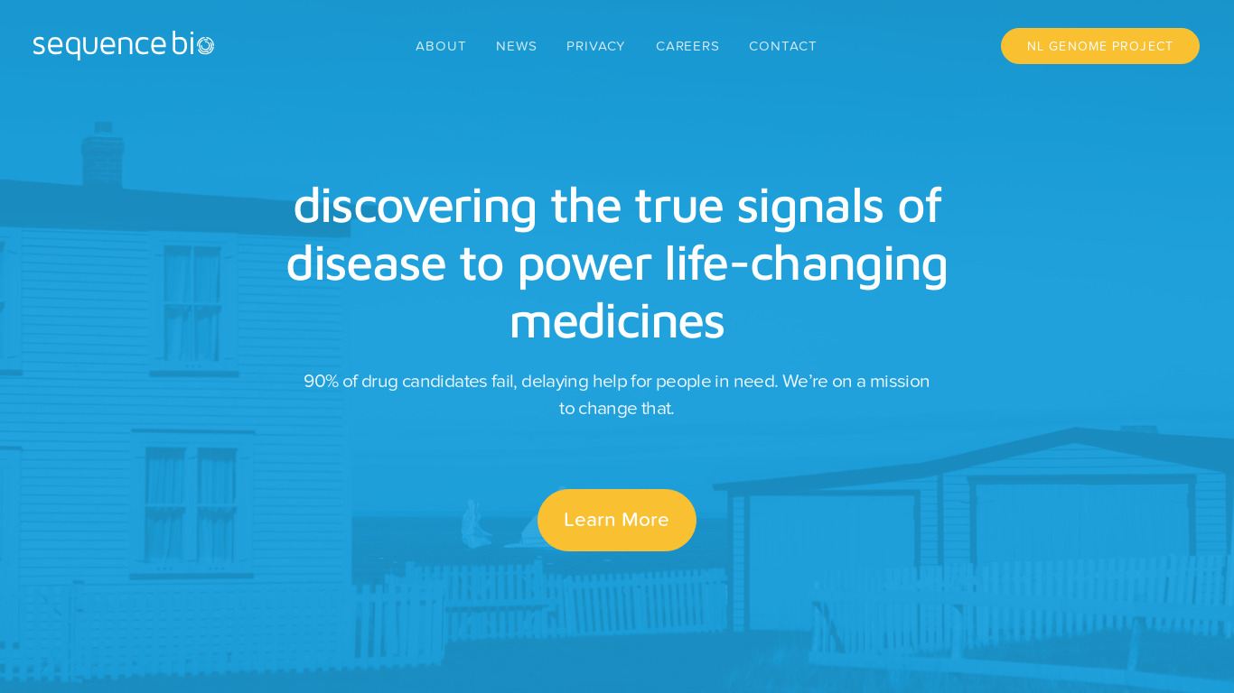 Sequence Bio Landing page