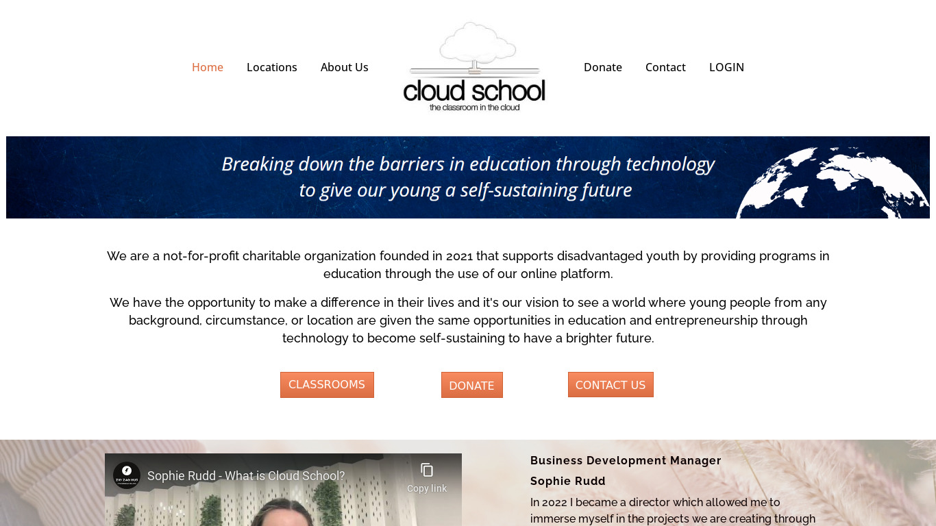 Cloudschool Landing page