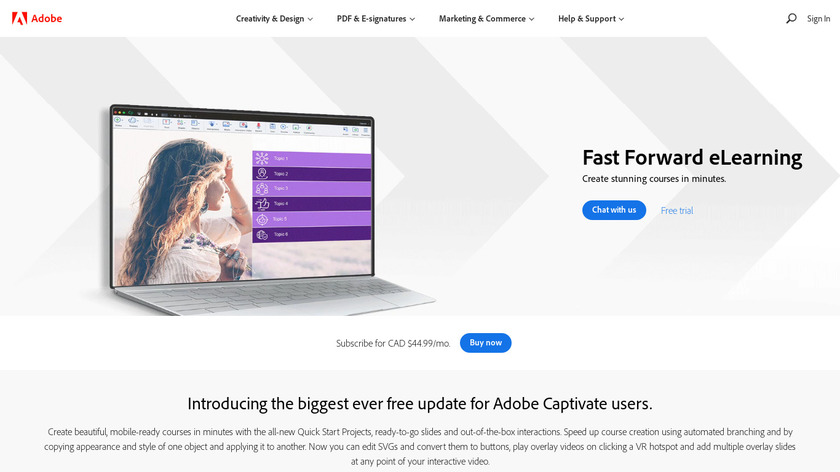 Adobe Contribute Landing Page