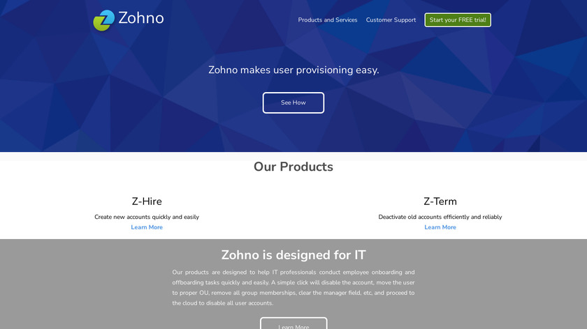 Zohno Tools Landing Page