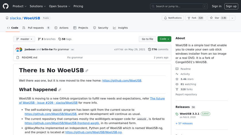 WoeUSB Landing Page