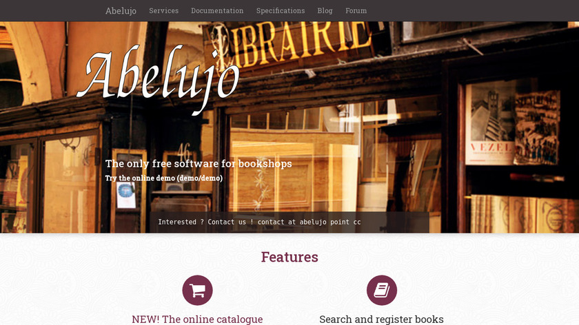Abelujo Landing Page