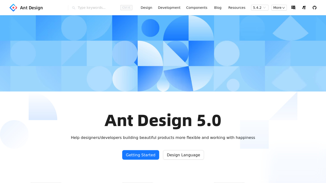 Ant Design Landing page