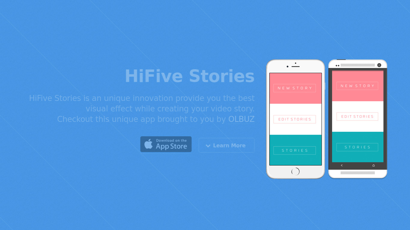 HiFive Stories Landing page