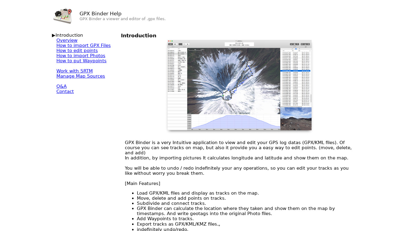 GPX Binder Landing page