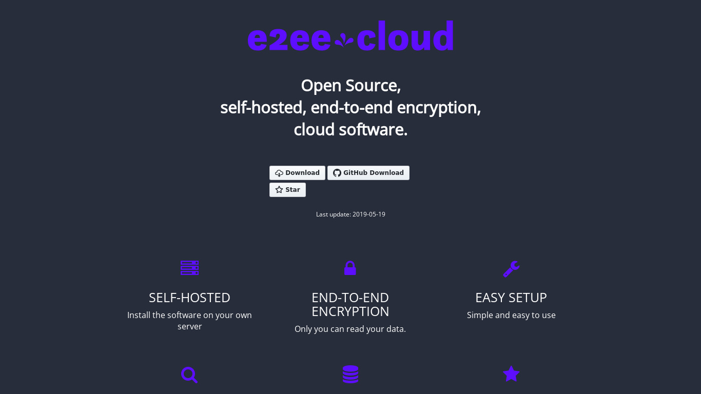 e2ee cloud Landing page