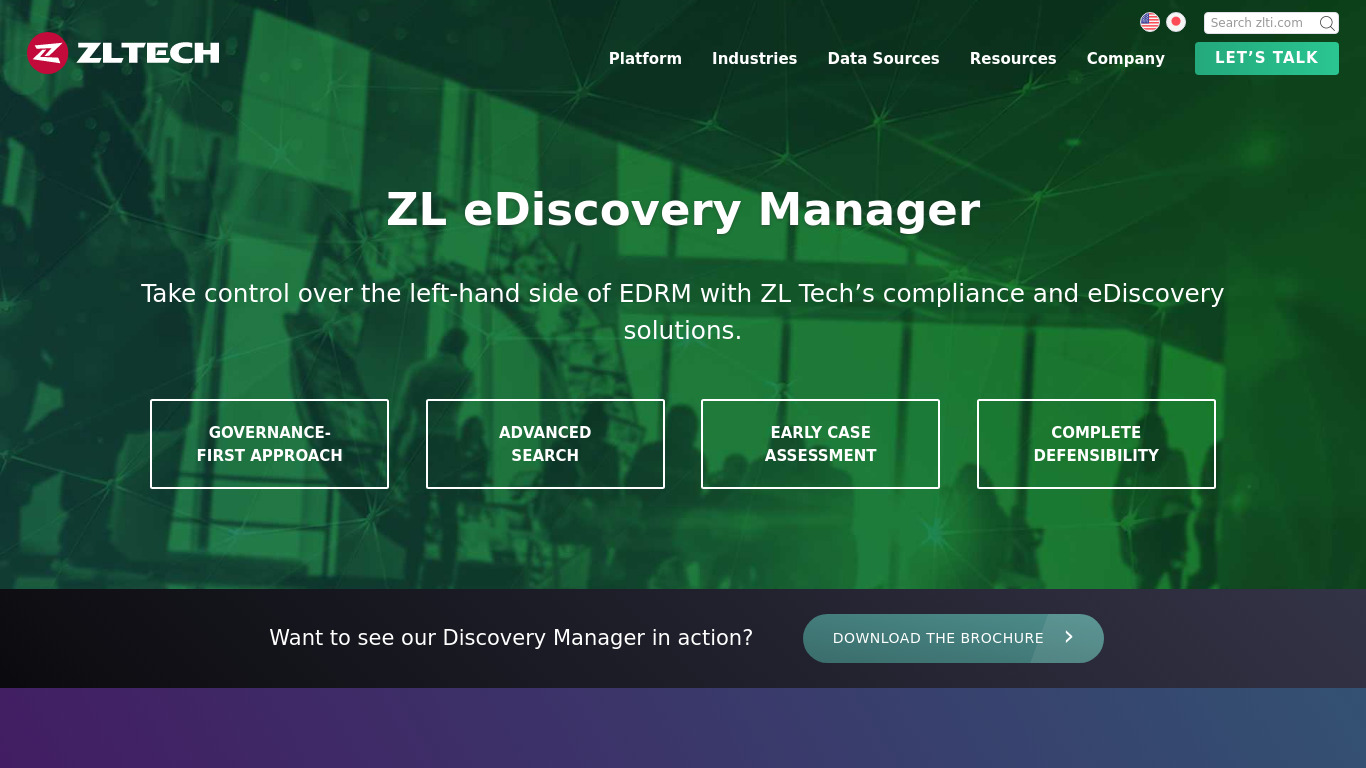 ZL Discovery Manager Landing page