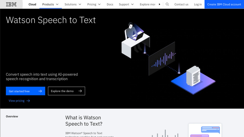 IBM Watson Speech to Text Landing Page