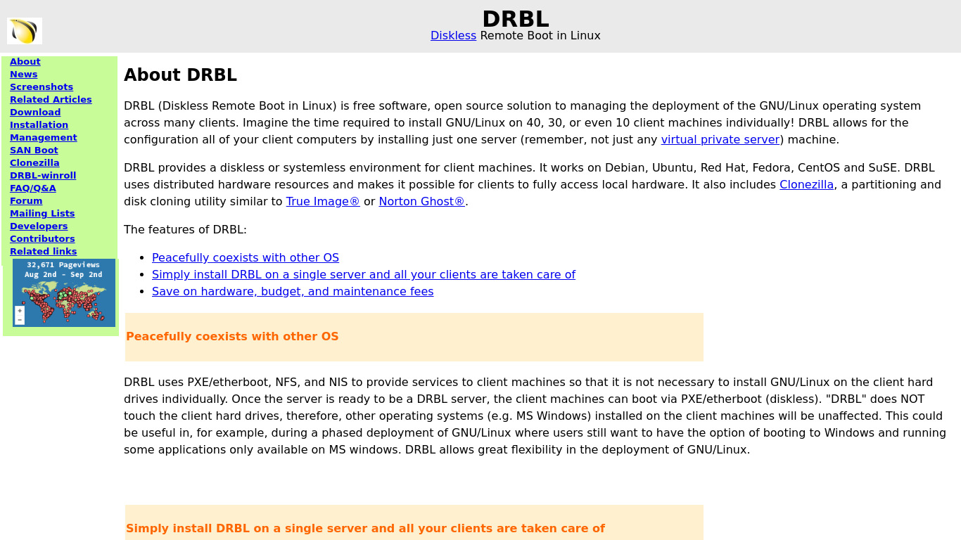 DRBL Landing page