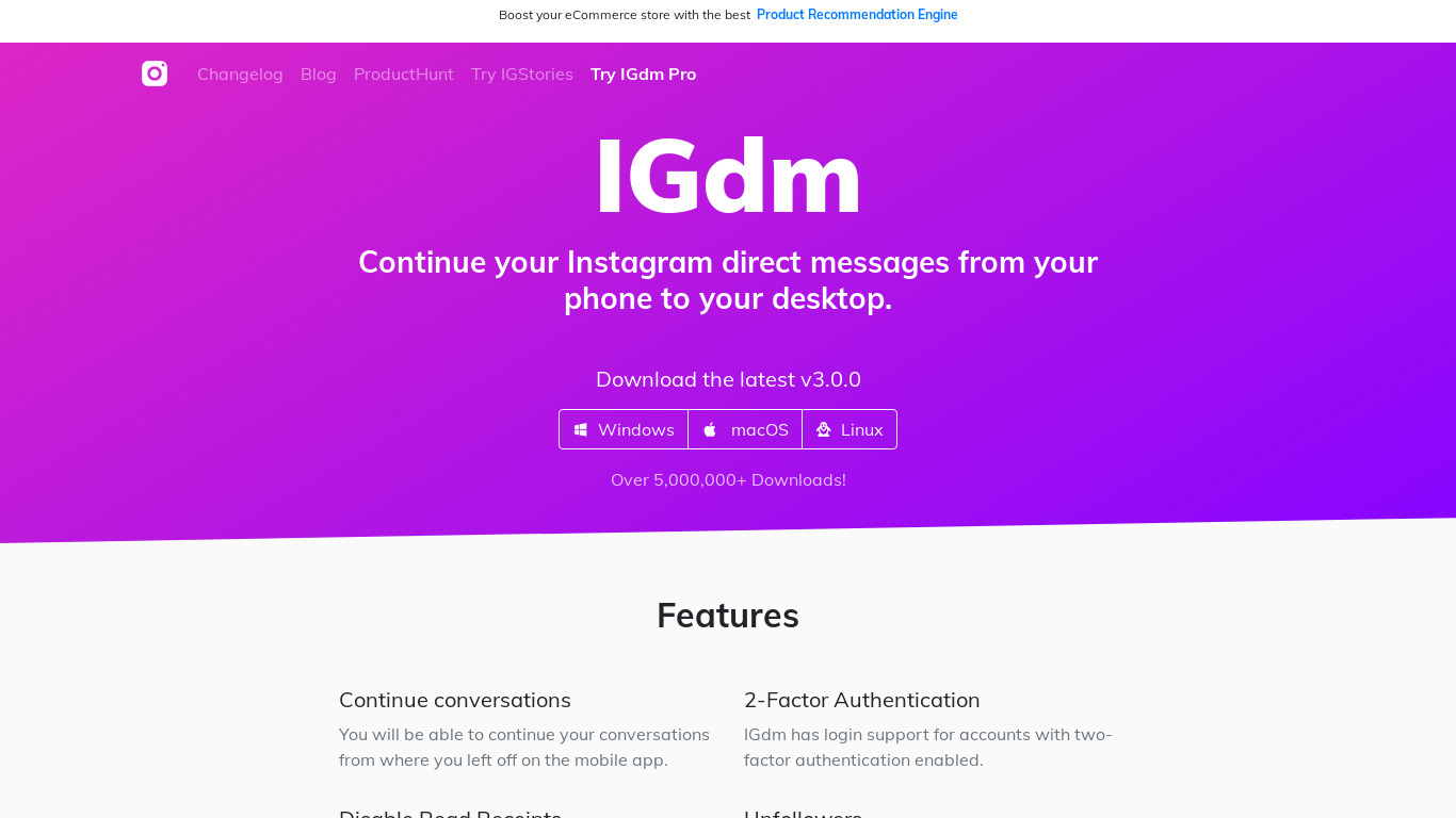 IGdm Landing page