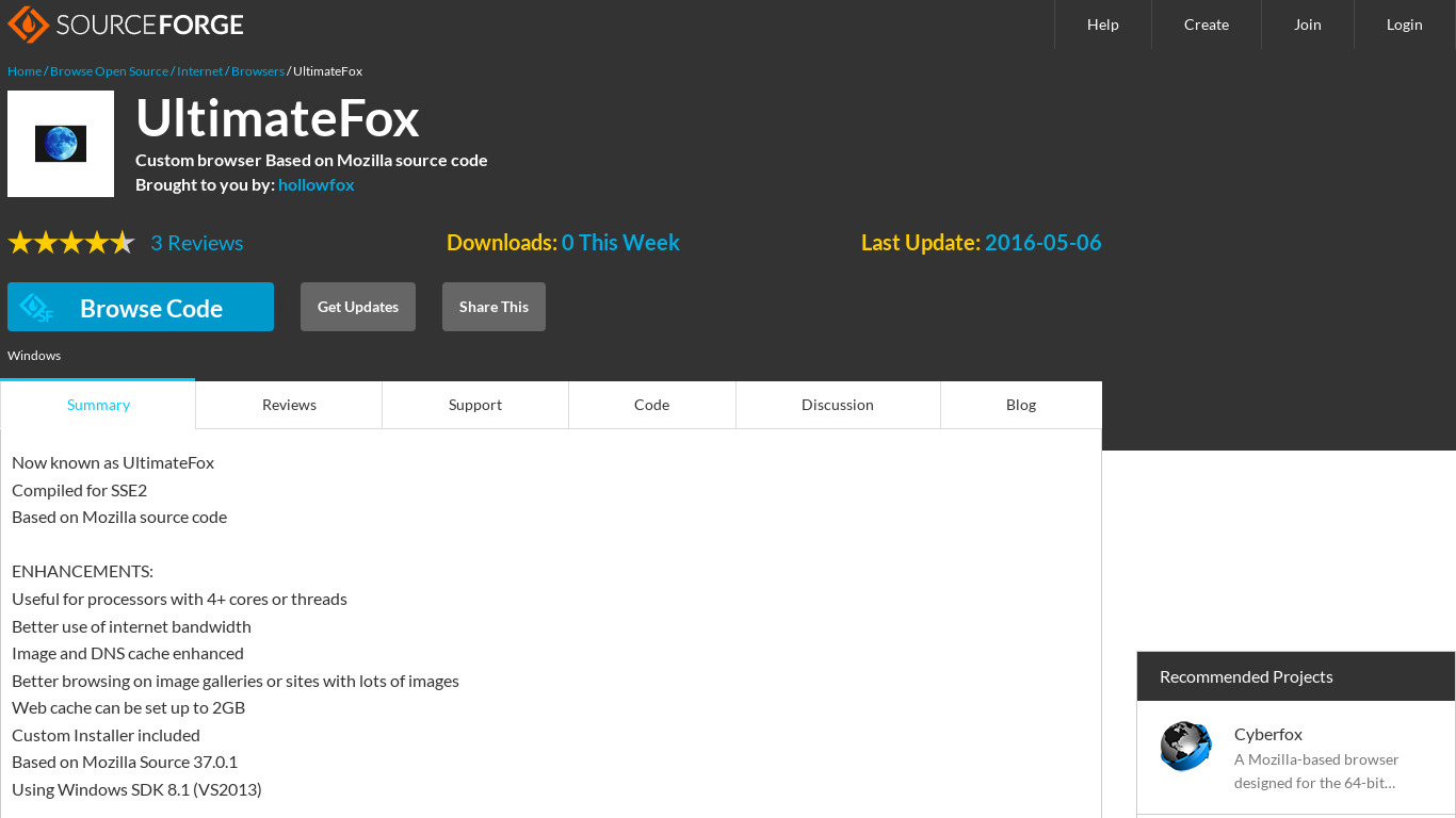 Firefox Ultimate Landing page
