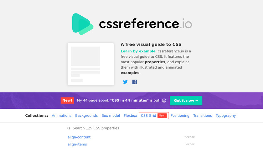 CSS Reference Landing Page
