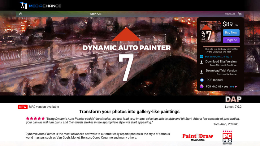 Dynamic Auto Painter Landing Page