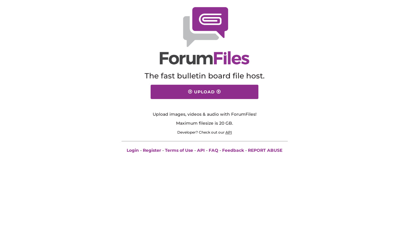 ForumFiles Landing page