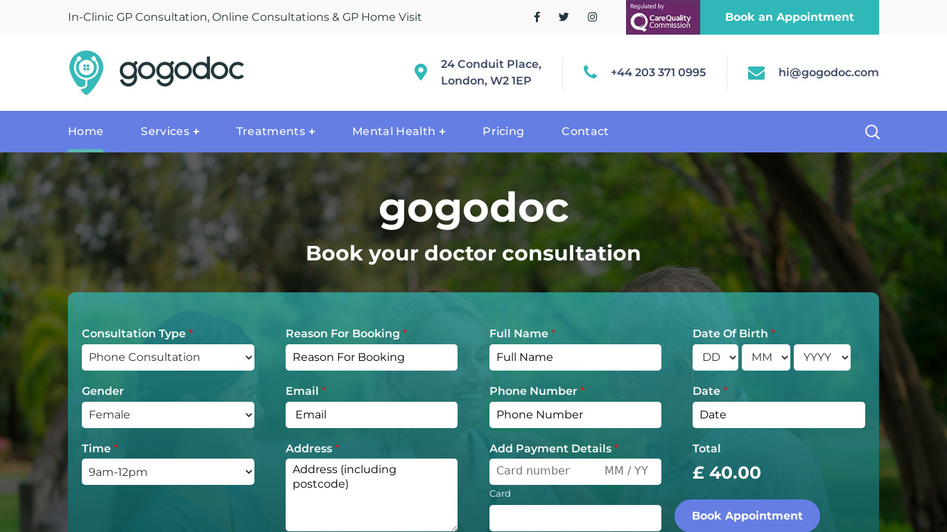 Gogodoc Landing page