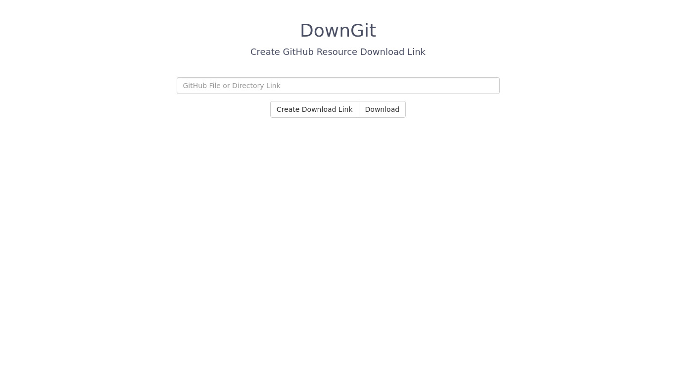 DownGit Landing page