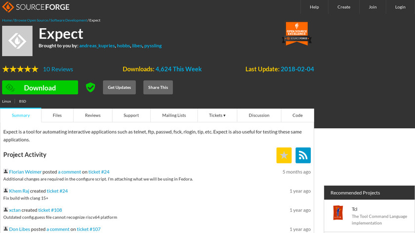 Expect Landing Page