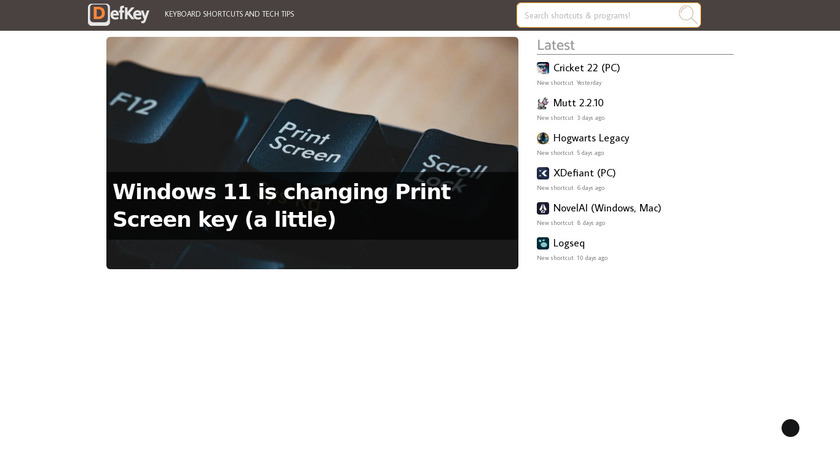 DefKey.com Landing Page