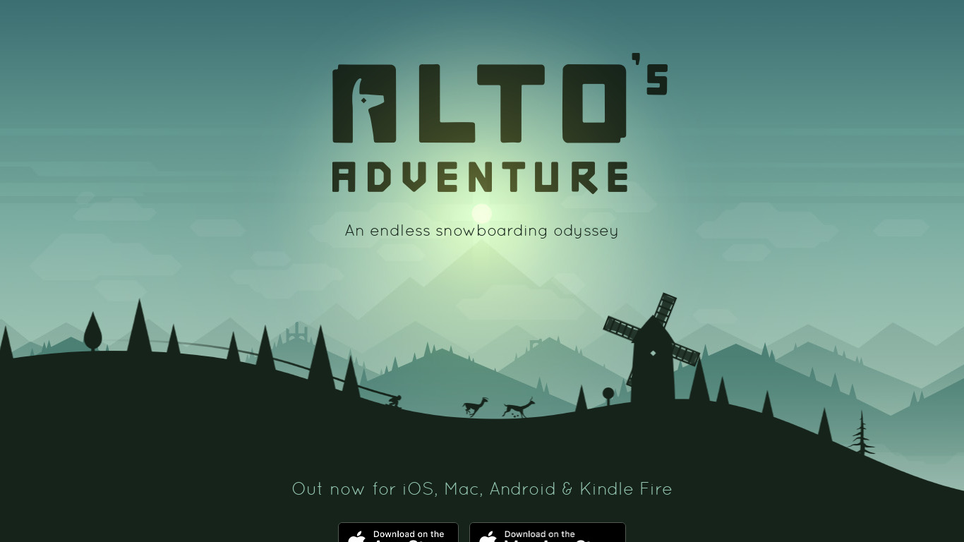 Alto's Adventure Landing page