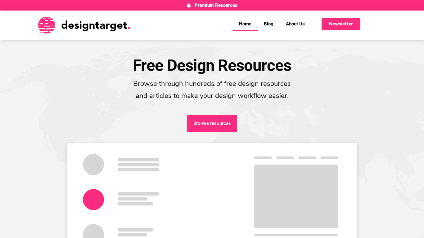 Designtarget.org Landing page